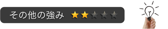 その他の強み：星2つ