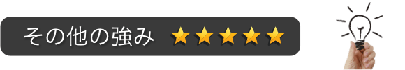 その他の強み：星5つ